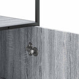 Hoge Kast 35,5X35X139 Cm Bewerkt Hout En Metaal