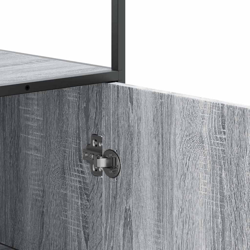 Hoge Kast 35,5X35X139 Cm Bewerkt Hout En Metaal