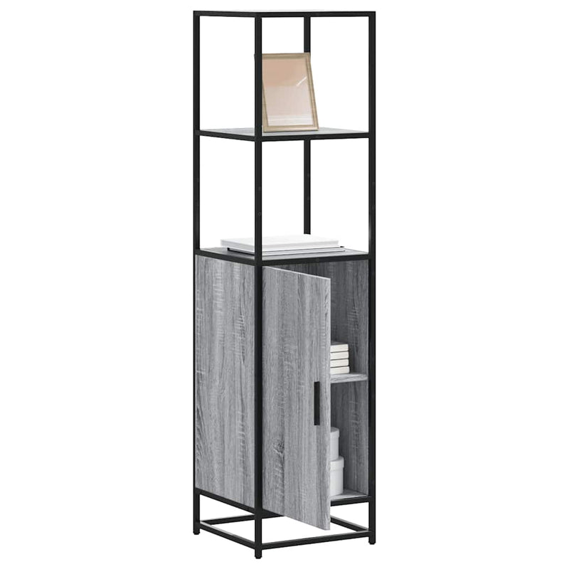 Hoge Kast 35,5X35X139 Cm Bewerkt Hout En Metaal