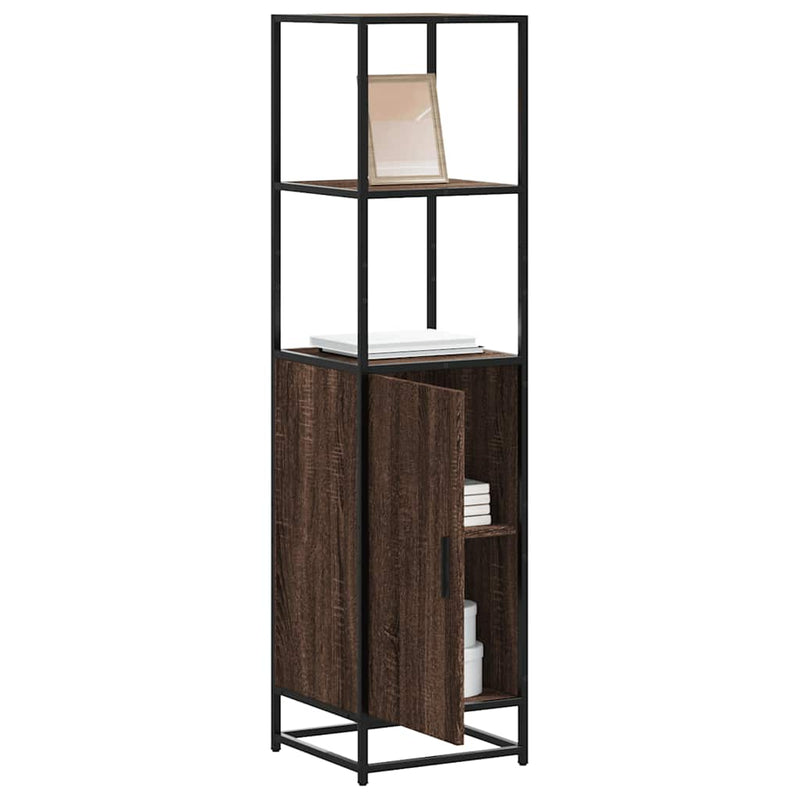 Hoge Kast 35,5X35X139 Cm Bewerkt Hout En Metaal