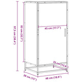 Schoenenrek 48X38X97,5 Cm Bewerkt Hout
