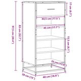 Schoenenrek 48X38X97,5 Cm Bewerkt Hout