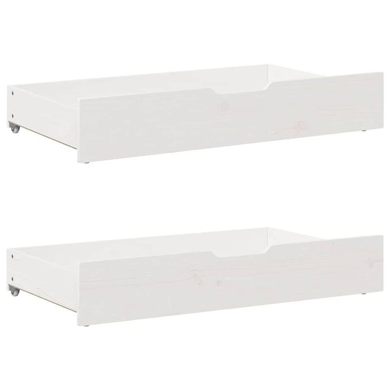 Bedlades 2 St Met Wieltjes 80X55X17 Cm Massief Grenenhout