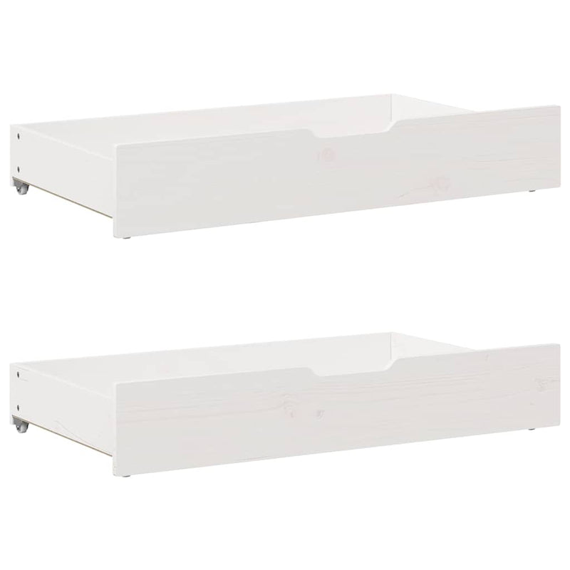 Bedlades 2 St Met Wieltjes 80X55X17 Cm Massief Grenenhout