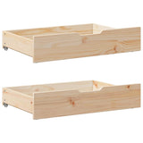 Bedlades 2 St Met Wieltjes 80X55X17 Cm Massief Grenenhout