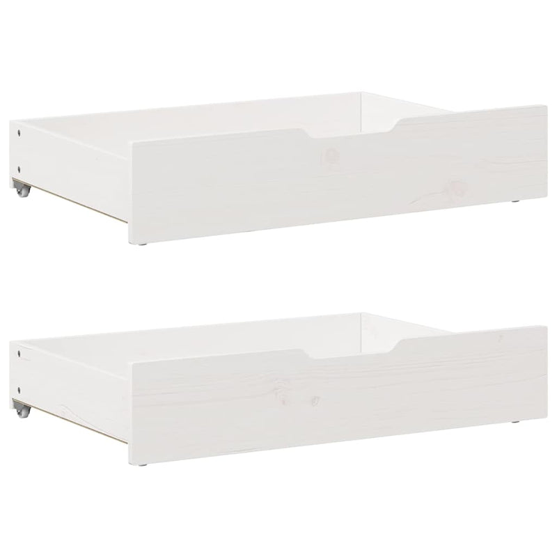 Bedlades 2 St Met Wieltjes 80X55X17 Cm Massief Grenenhout