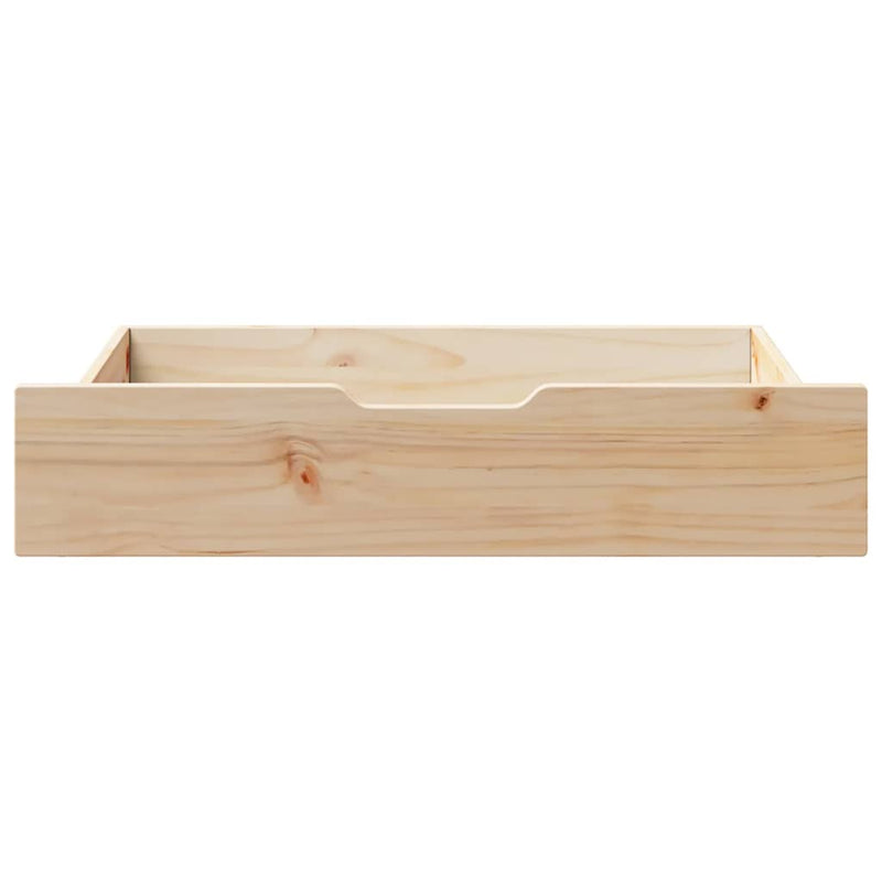 Bedlades 2 St Met Wieltjes 80X55X17 Cm Massief Grenenhout