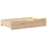 Bedlades 2 St Met Wieltjes 80X55X17 Cm Massief Grenenhout
