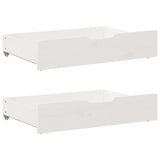 Bedlades 2 St Met Wieltjes 80X55X17 Cm Massief Grenenhout