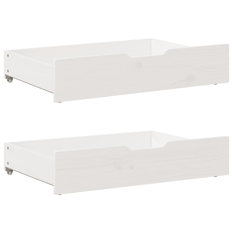Bedlades 2 St Met Wieltjes 80X55X17 Cm Massief Grenenhout