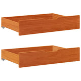 Bedlades 2 St Met Wieltjes 80X55X17 Cm Massief Grenenhout