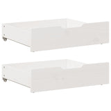 Bedlades 2 St Met Wieltjes 80X55X17 Cm Massief Grenenhout