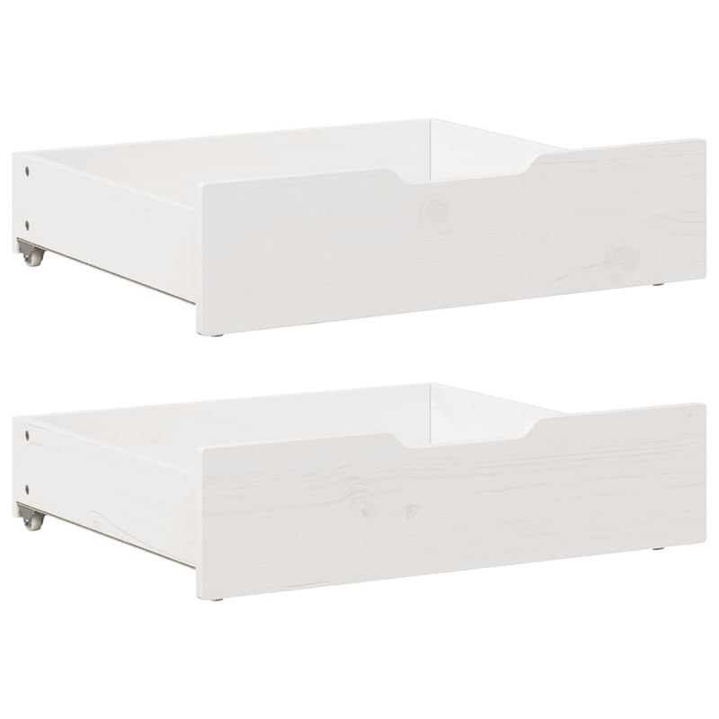 Bedlades 2 St Met Wieltjes 80X55X17 Cm Massief Grenenhout