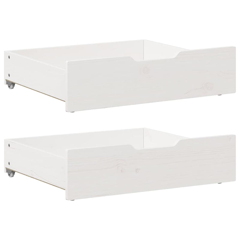 Bedlades 2 St Met Wieltjes 80X55X17 Cm Massief Grenenhout