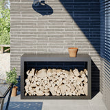 Haardhoutrek Staal Zwart