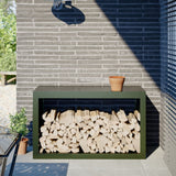 Haardhoutrek Staal Zwart