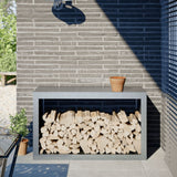 Haardhoutrek Staal Zwart