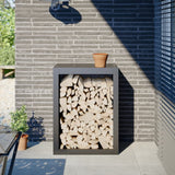 Haardhoutrek Staal Zwart