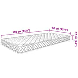 Traagschuimmatras 90X190X17 Cm Zacht Wit