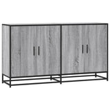 Dressoir 134X35X76 Cm Bewerkt Hout Eikenkleurig