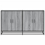 Dressoir 134X35X76 Cm Bewerkt Hout Eikenkleurig