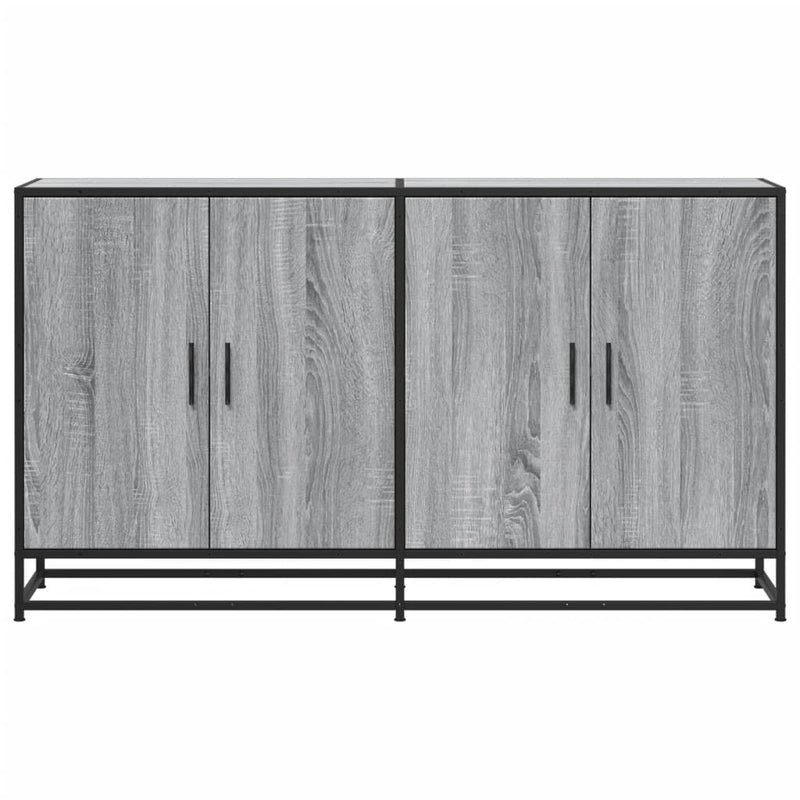 Dressoir 134X35X76 Cm Bewerkt Hout Eikenkleurig