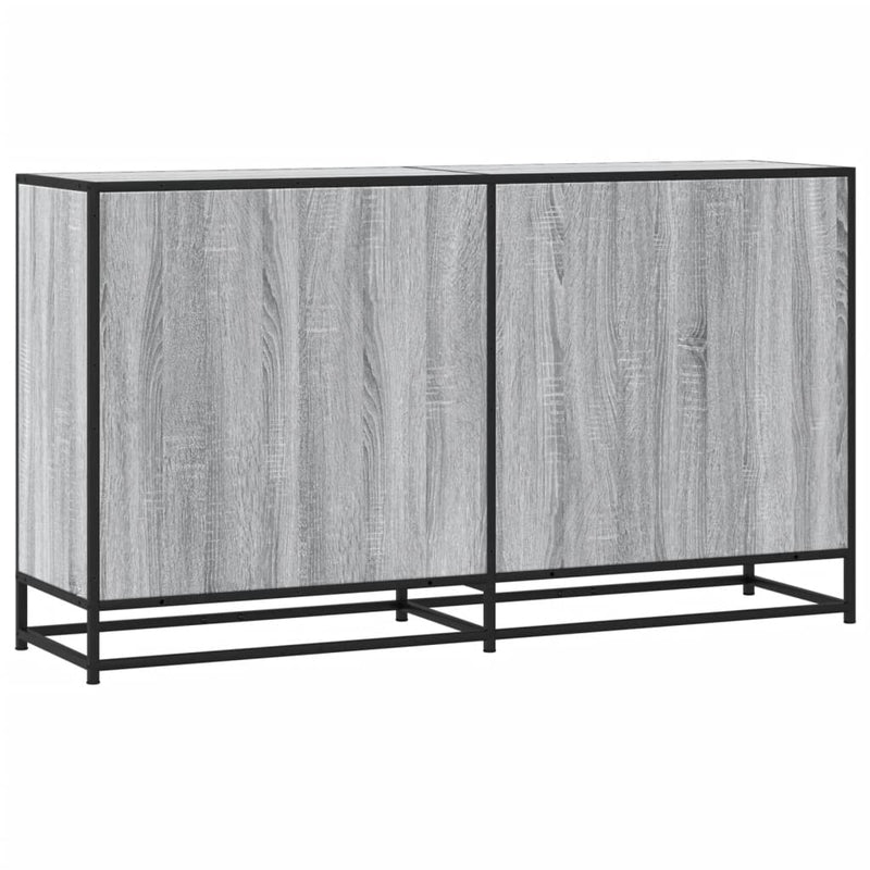 Dressoir 134X35X76 Cm Bewerkt Hout Eikenkleurig