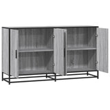 Dressoir 134X35X76 Cm Bewerkt Hout Eikenkleurig