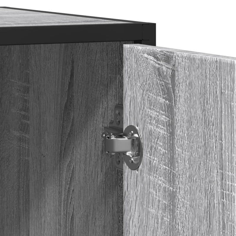 Dressoir 134X35X76 Cm Bewerkt Hout Eikenkleurig
