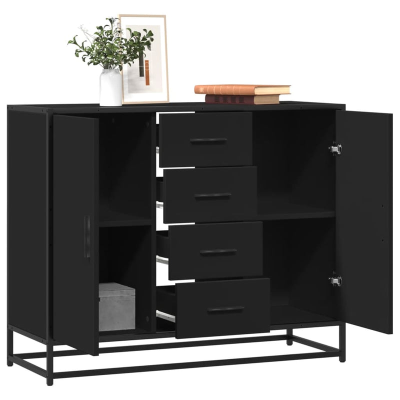 Dressoir 92X35X76 Cm Bewerkt Hout Kleurig