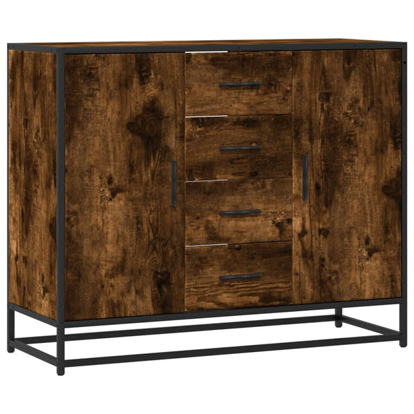 Dressoir 92X35X76 Cm Bewerkt Hout Kleurig