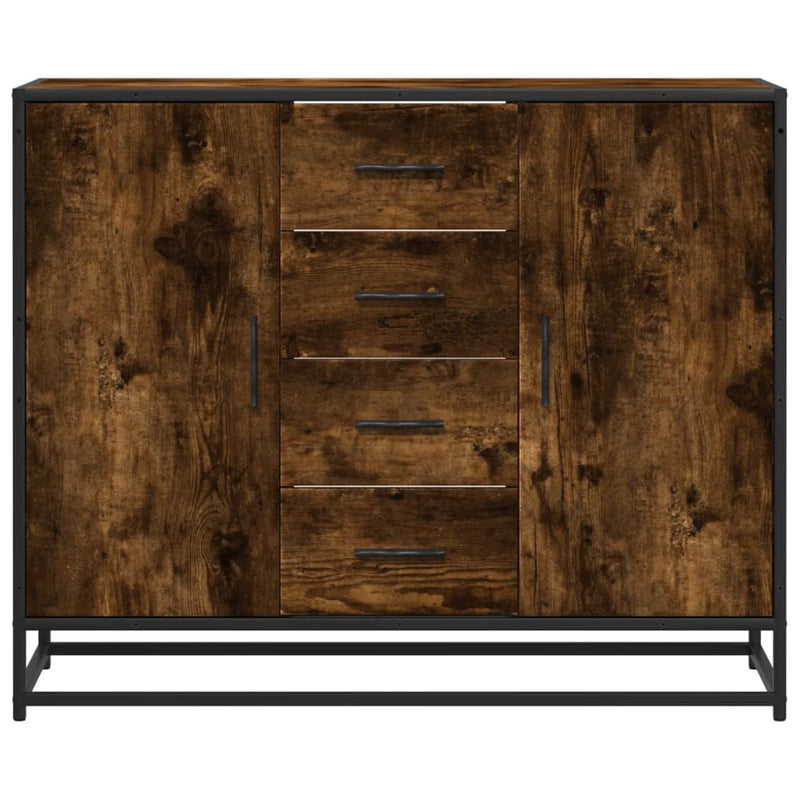 Dressoir 92X35X76 Cm Bewerkt Hout Kleurig