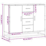Dressoir 92X35X76 Cm Bewerkt Hout Kleurig