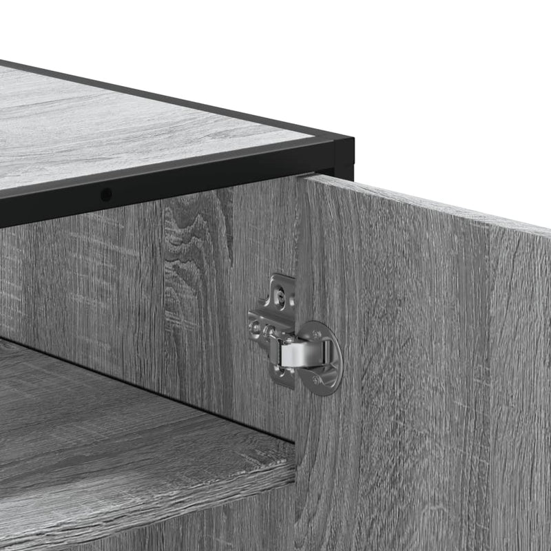 Schoenenkast 75X38X97,5 Cm Bewerkt Hout En Metaal