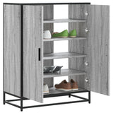 Schoenenkast 75X38X97,5 Cm Bewerkt Hout En Metaal