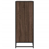 Schoenenkast 75X38X97,5 Cm Bewerkt Hout En Metaal Bruin Eiken