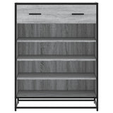 Schoenenkast 75X38X97,5 Cm Bewerkt Hout En Metaal