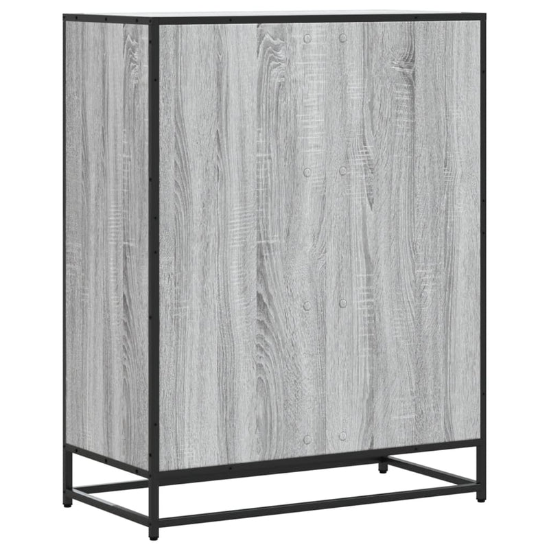 Schoenenkast 75X38X97,5 Cm Bewerkt Hout En Metaal