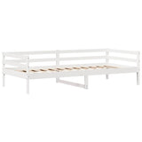 Slaapbank Met Lades 90X200 Cm Massief Grenenhout Wit