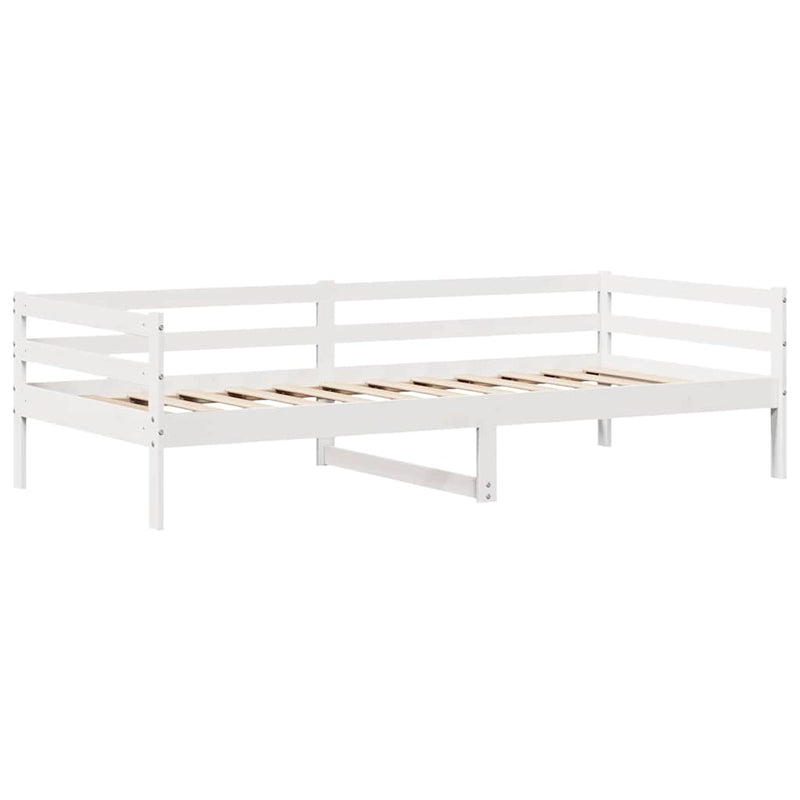 Slaapbank Met Lades 90X200 Cm Massief Grenenhout Wit