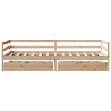 Slaapbank Met Lades 80X200 Cm Massief Grenenhout