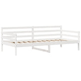 Slaapbank Met Lades 90X200 Cm Massief Grenenhout Wit