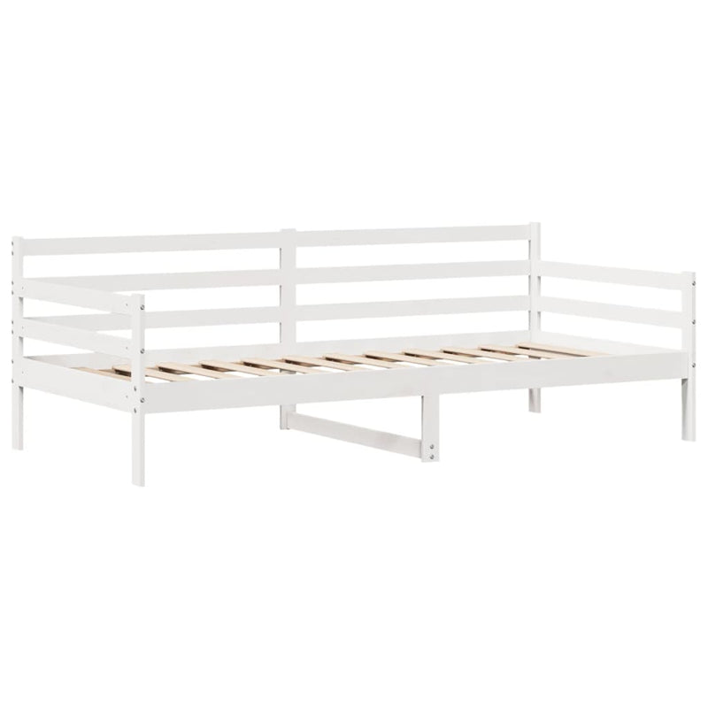 Slaapbank Met Lades 90X200 Cm Massief Grenenhout Wit