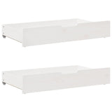 Slaapbank Met Lades 90X200 Cm Massief Grenenhout Wit