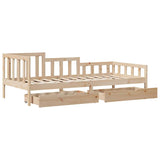 Slaapbank Met Lades 80X200 Cm Massief Grenenhout