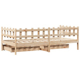 Slaapbank Met Lades 80X200 Cm Massief Grenenhout