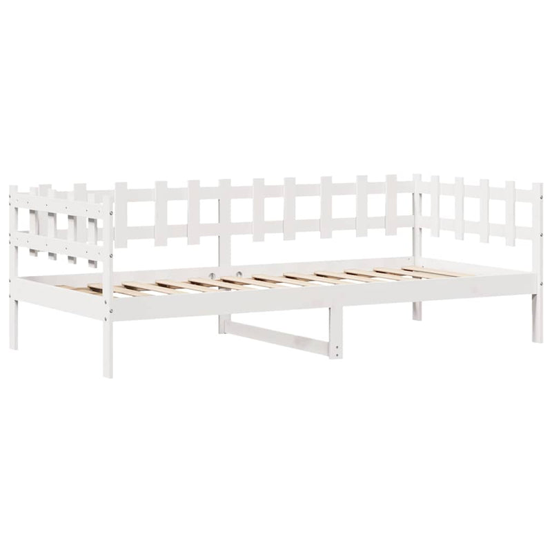 Slaapbank Met Lades 80X200 Cm Massief Grenenhout Wit