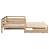 Slaapbank Met Lades 90X200 Cm Massief Grenenhout