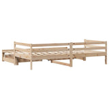 Slaapbank Met Lades 90X200 Cm Massief Grenenhout