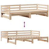 Slaapbank Met Lades 90X200 Cm Massief Grenenhout